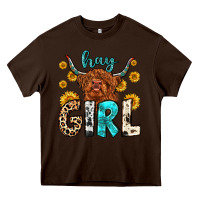 Chocolate Brown hay girl Heavy Core Tee - Zillion Design Studio