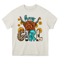 Cream hay girl Heavy Core Tee - Zillion Design Studio