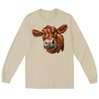 Mushroom red angus face Long Sleeve Tee - LillyAllenDesigns