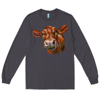 Smoke red angus face Long Sleeve Tee - LillyAllenDesigns