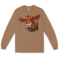 Toasted Coconut red angus face Long Sleeve Tee - LillyAllenDesigns
