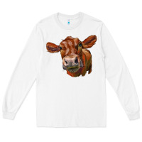 White red angus face Long Sleeve Tee - LillyAllenDesigns