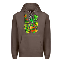Coffee st.patrick love with clover Premium Hoodie - NancyCooperArtShop
