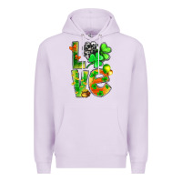 Lilac st.patrick love with clover Premium Hoodie - NancyCooperArtShop