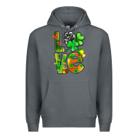 Rock st.patrick love with clover Premium Hoodie - NancyCooperArtShop