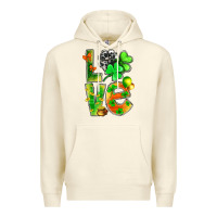 Sandshell st.patrick love with clover Premium Hoodie - NancyCooperArtShop