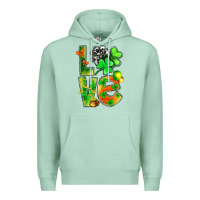 Seafoam st.patrick love with clover Premium Hoodie - NancyCooperArtShop
