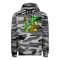 Slate Camo st.patrick love with clover Premium Hoodie - NancyCooperArtShop