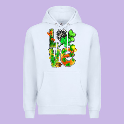St.patrick Love With Clover Premium Hoodie Designed By Nancycooperartshop