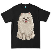 Black white pomeranian Premium Tee - RanaPortraitStore