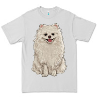 Dove Grey white pomeranian Premium Tee - RanaPortraitStore