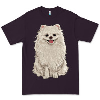 Plum white pomeranian Premium Tee - RanaPortraitStore