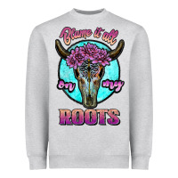 Heather Grey blame it all on my roots white Heavyweight Sweatshirt - JahusDesignShop
