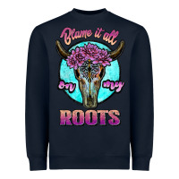 Navy blame it all on my roots white Heavyweight Sweatshirt - JahusDesignShop