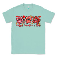 Seafoam happy valentines day paws Classic Tee - NancyCooperArtShop