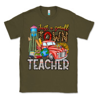 Army Green Just a Small Town Teacher Classic Tee - CowhideDigitalArt