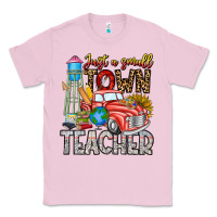 Bubblegum Pink Just a Small Town Teacher Classic Tee - CowhideDigitalArt