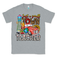 Heather Grey Just a Small Town Teacher Classic Tee - CowhideDigitalArt