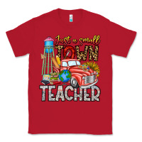 Red Just a Small Town Teacher Classic Tee - CowhideDigitalArt