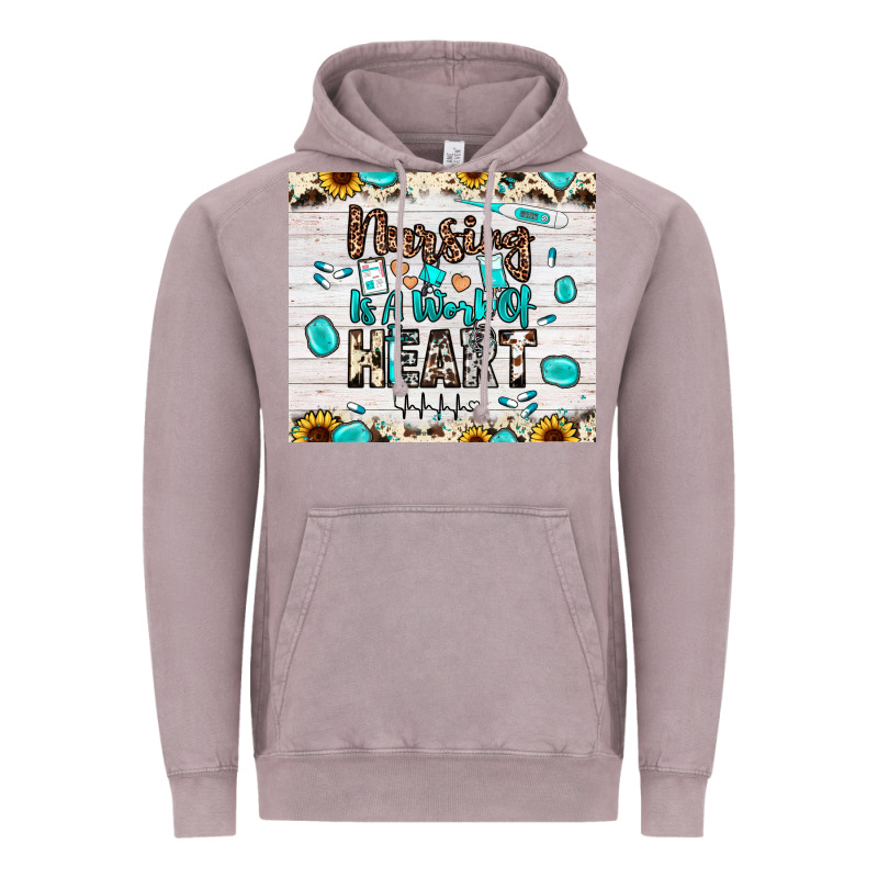 Nursing Is A Work Of Heart Vintage Hoodie by JahusDesignShop | Teevron