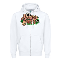 White senior 2023 soccer Zipper Hoodie - NancyCooperArtShop
