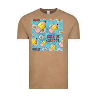 Vintage Coffee back to school seamless pattern Vintage Tee - BundleAndBundleShop