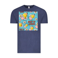 Vintage Denim back to school seamless pattern Vintage Tee - BundleAndBundleShop