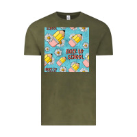 Vintage Olive back to school seamless pattern Vintage Tee - BundleAndBundleShop