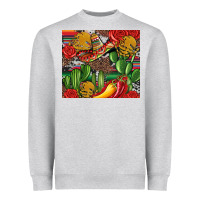 Heather Grey mexican cacti Heavyweight Sweatshirt - Artiststas