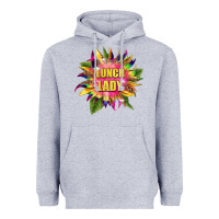 Heather Grey lunch lady tie dye sunflower Heavyweight Hoodie - BarkalooDesign