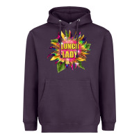 Plum lunch lady tie dye sunflower Heavyweight Hoodie - BarkalooDesign