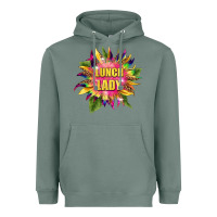 Sage lunch lady tie dye sunflower Heavyweight Hoodie - BarkalooDesign