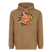 Toasted Coconut lunch lady tie dye sunflower Heavyweight Hoodie - BarkalooDesign