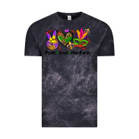 Cloud Black peace love  mardi gras Vintage Tee - AdoDesignShop