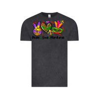 Vintage Black peace love  mardi gras Vintage Tee - AdoDesignShop