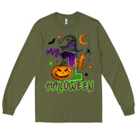 Army Green My first Halloween Long Sleeve Tee - NancyCooperArtShop