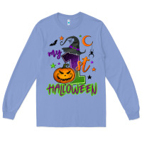 Colony Blue My first Halloween Long Sleeve Tee - NancyCooperArtShop