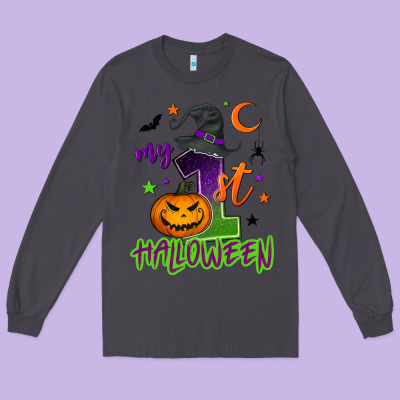 My First Halloween Long Sleeve Tee Designed By Nancycooperartshop