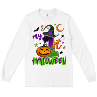 White My first Halloween Long Sleeve Tee - NancyCooperArtShop