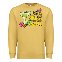 Antique Gold life is short make it salty Premium Sweatshirt - Jasminsmagicworld