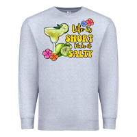 Heather Grey life is short make it salty Premium Sweatshirt - Jasminsmagicworld