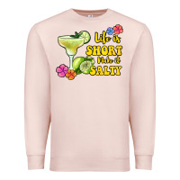 Pale Pink life is short make it salty Premium Sweatshirt - Jasminsmagicworld