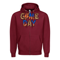 Burgundy game day basketball Zipper Hoodie - MaliasSmallBusiness