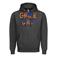 Charcoal Heather game day basketball Zipper Hoodie - MaliasSmallBusiness