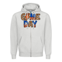 Dove Grey game day basketball Zipper Hoodie - MaliasSmallBusiness