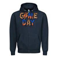 Navy game day basketball Zipper Hoodie - MaliasSmallBusiness