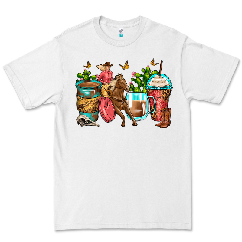 Cowgirl Coffee Cups Premium Tee by Zillion Design Studio | Teevron