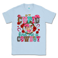 Dusty Blue cupid find me a cowboy Classic Tee - NancyCooperArtShop