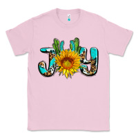 Bubblegum Pink joy with sunflower and cactus ado Classic Tee - AdoDesignShop