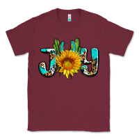 Burgundy joy with sunflower and cactus ado Classic Tee - AdoDesignShop